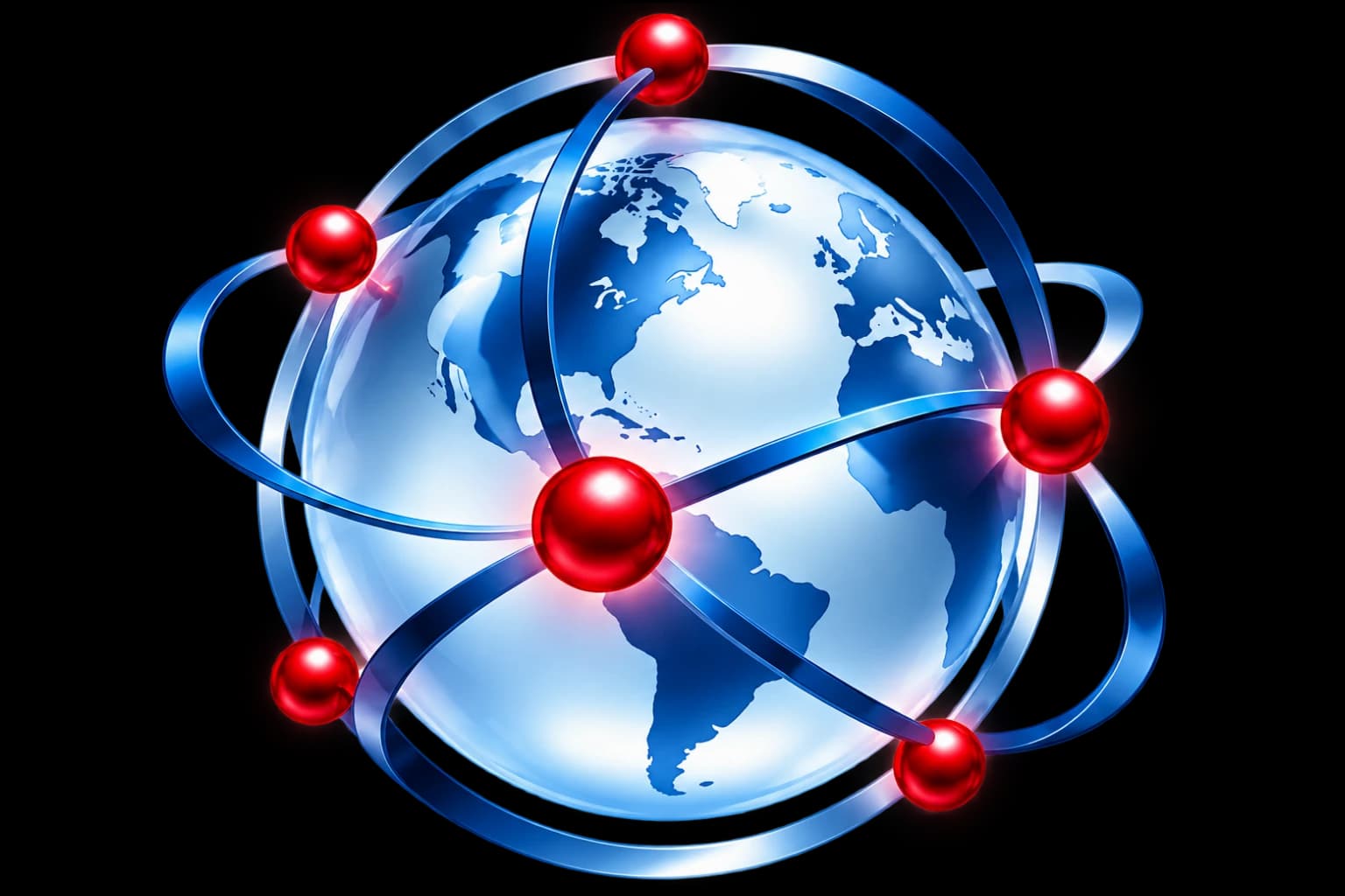 Illustration of global business relationships