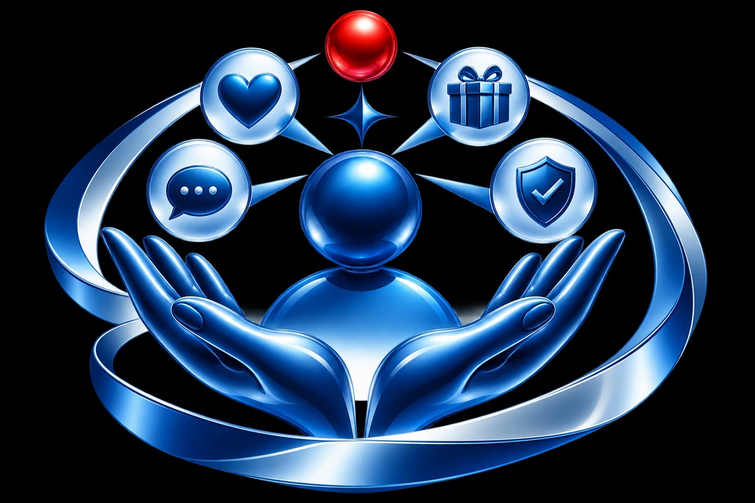 Illustration representing boutique customer treatment